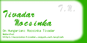 tivadar mocsinka business card
